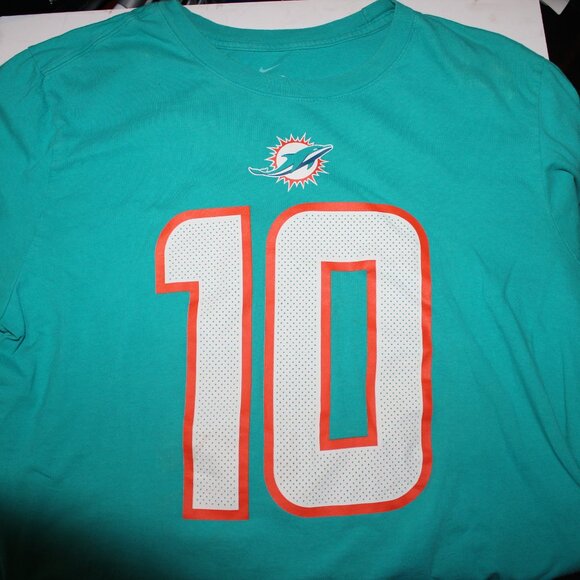 Nike #10 Tyreek Hill Aqua NFL Miami Dolphins T-Shirt - Size XL - Picture 5 of 7